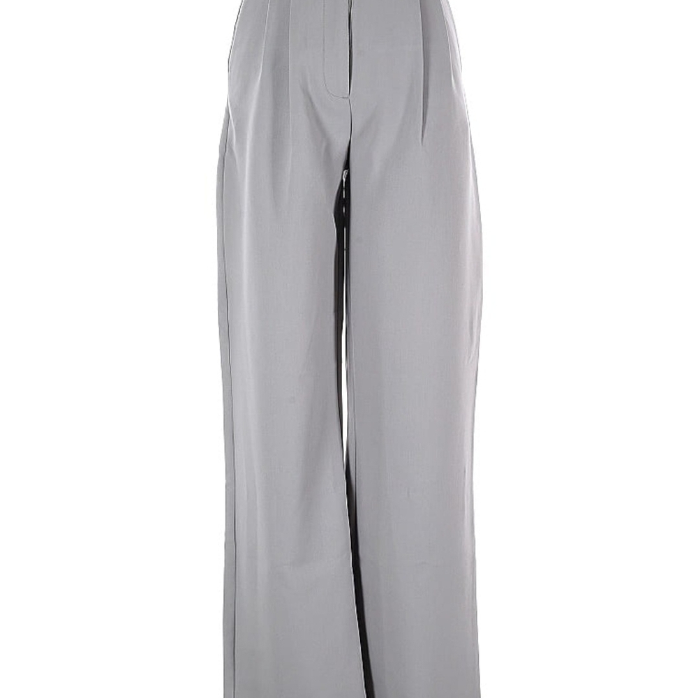Abercrombie & Fitch Light Gray Wide-Leg Pants